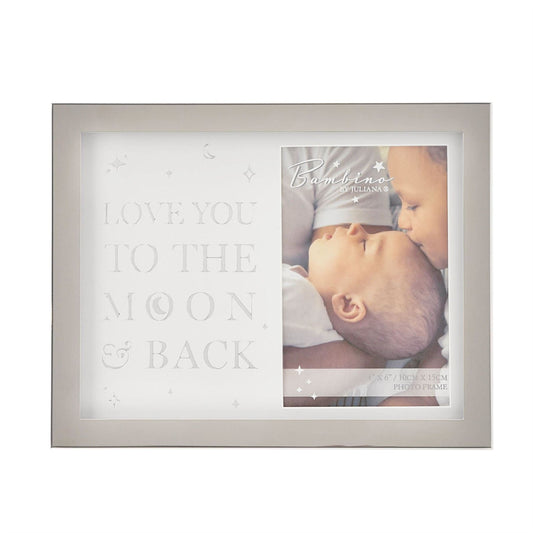 Bambino Metal Plated To The Moon & Back Photo Frame 4" x 6"