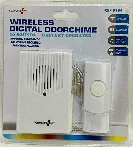 Powerplus Wireless Digital Door Chime 16 Sound Battery Operated