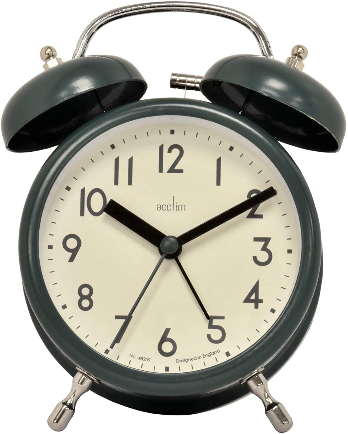 Acctim Hardwick Double Bell Alarm Clock  1612 - Available Multiple colour