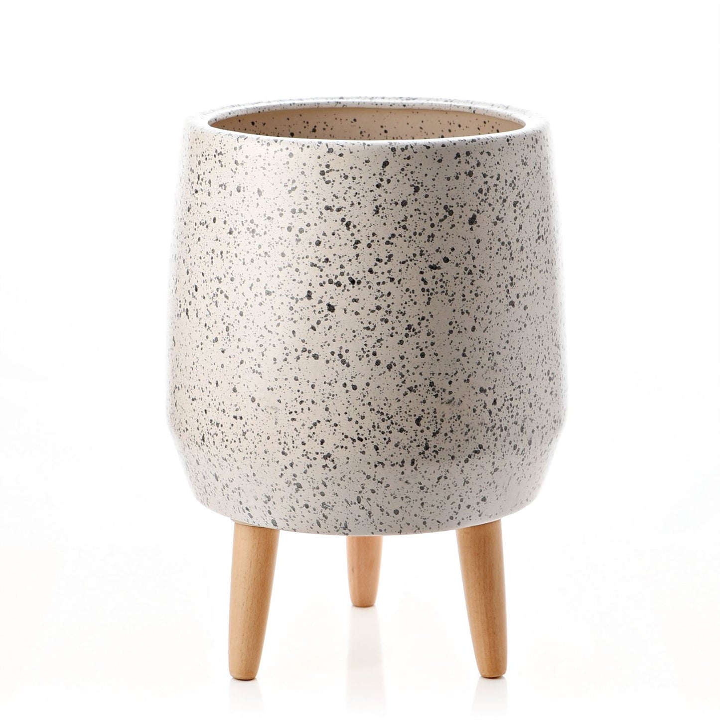 Speckled White Ceramic Planter 40cm