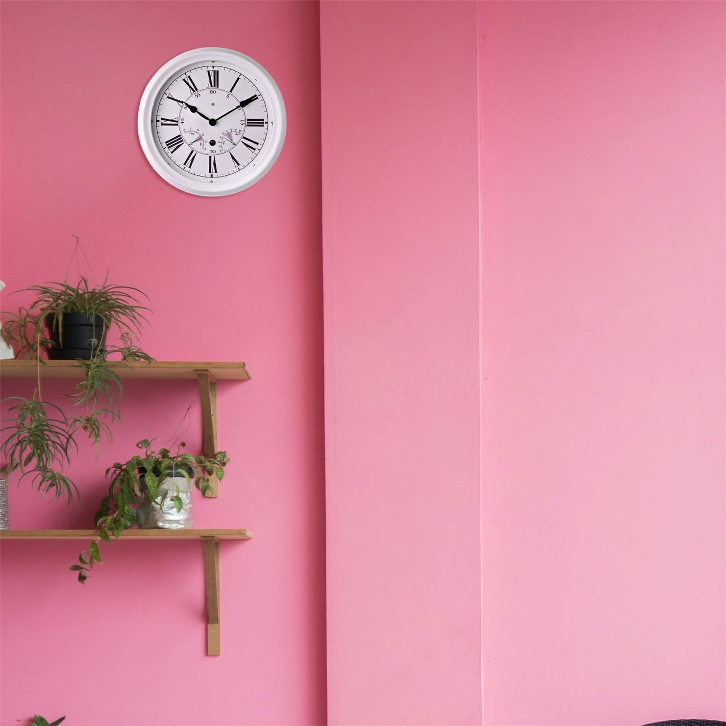 Hometime 35.5cm Roman Dial Sound Controlled With LED Light Wall Clock Available Multiple Colour