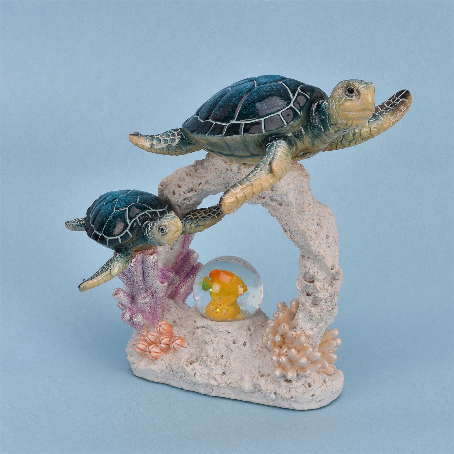 Naturecraft Light Up Pair of Turtles and Coral Figurine