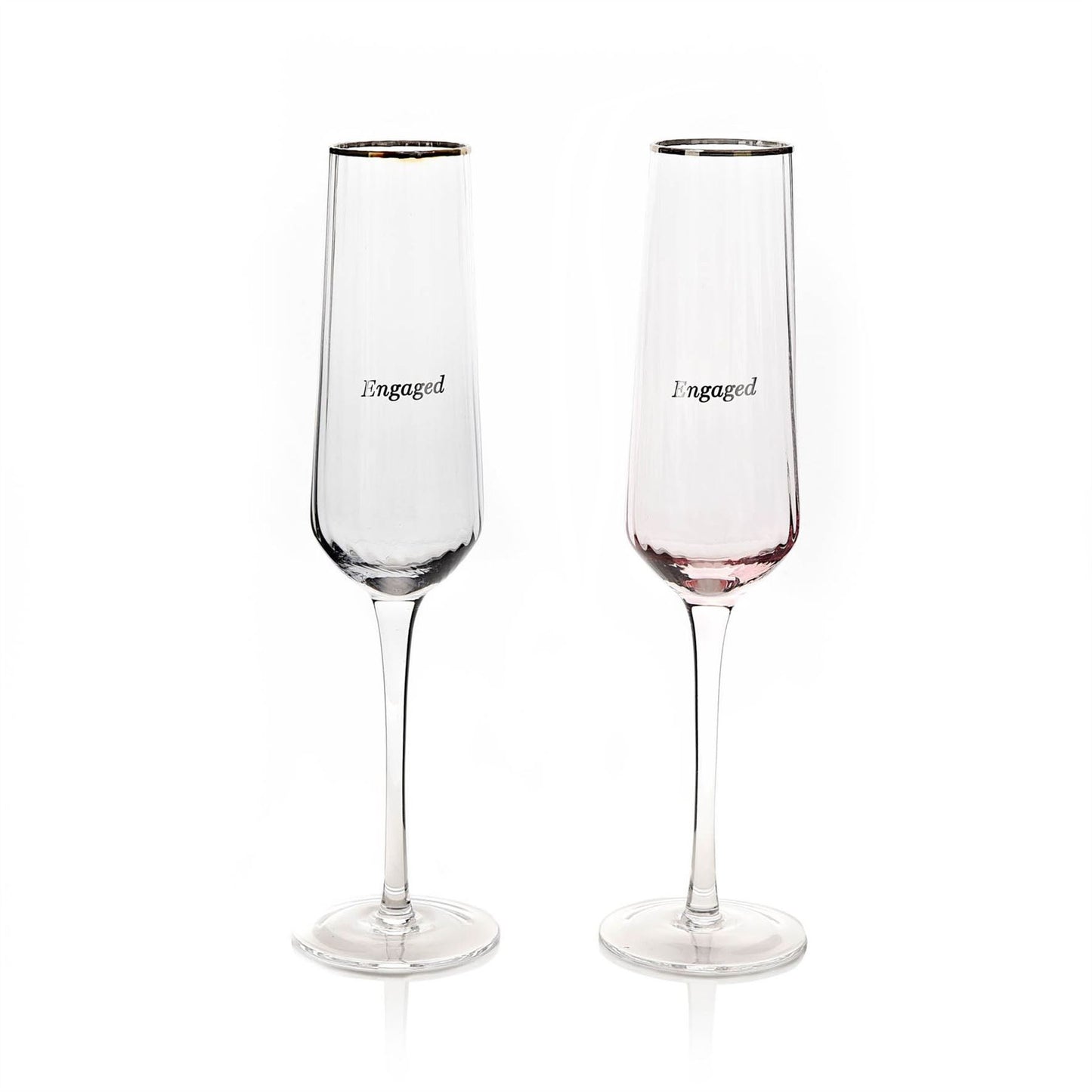 Amore Set of 2 Flute Glasses - Engaged