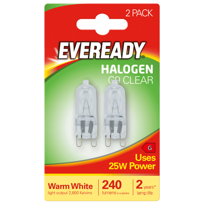 Eveready S815 Halogen Bulb G9 Capsule 240lm 25W Warm White (Pack of 10)