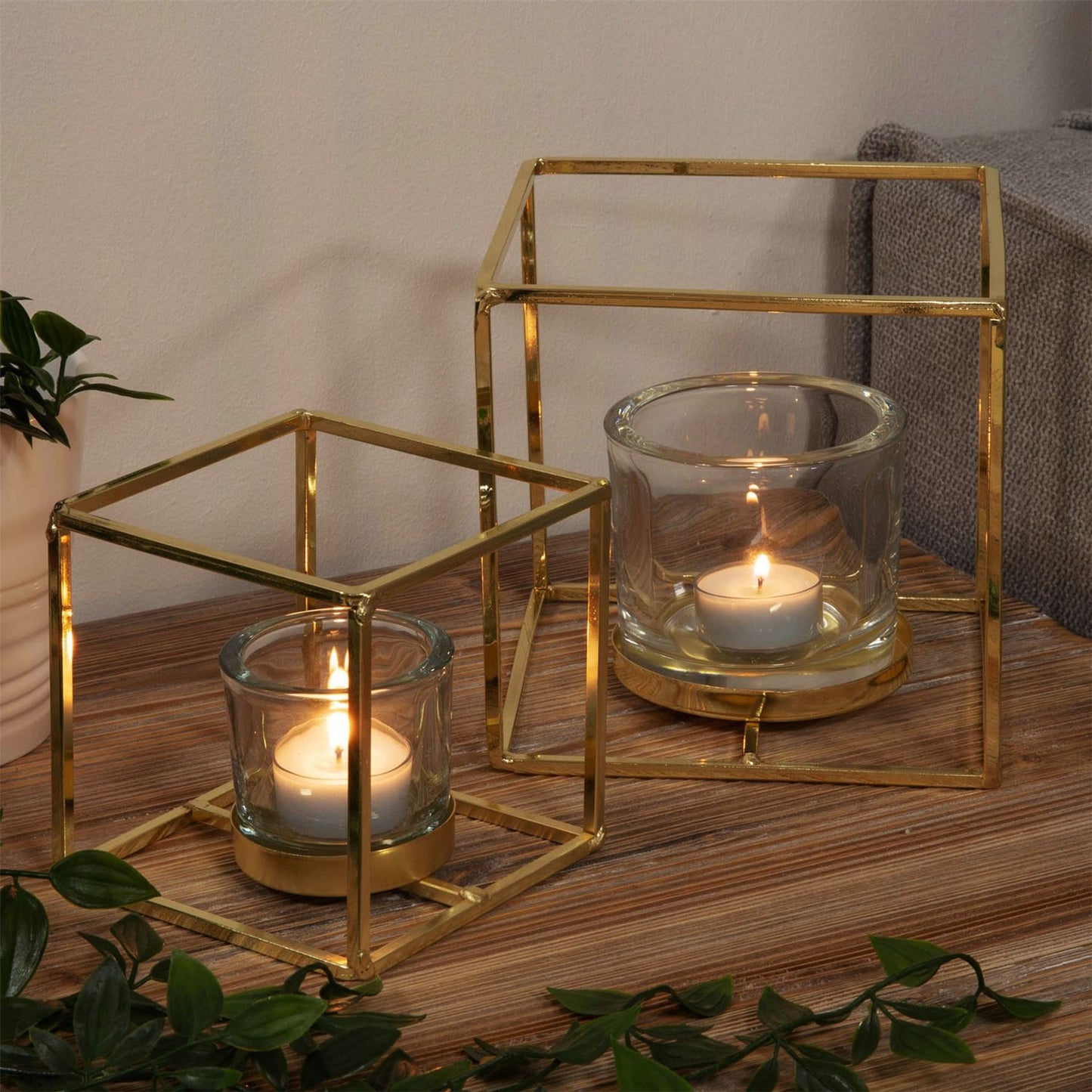 Hestia Set of 2 Tea Light Holders in Frames