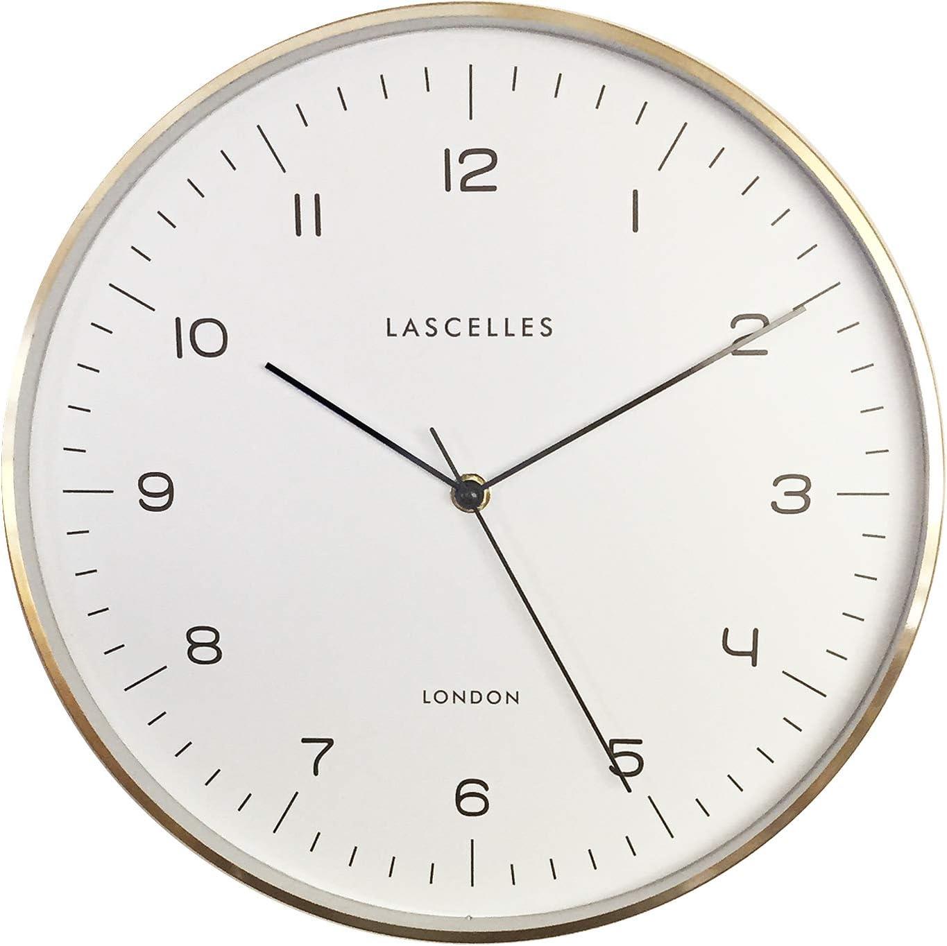 Acctim gold metal cased wall clock with off white dial