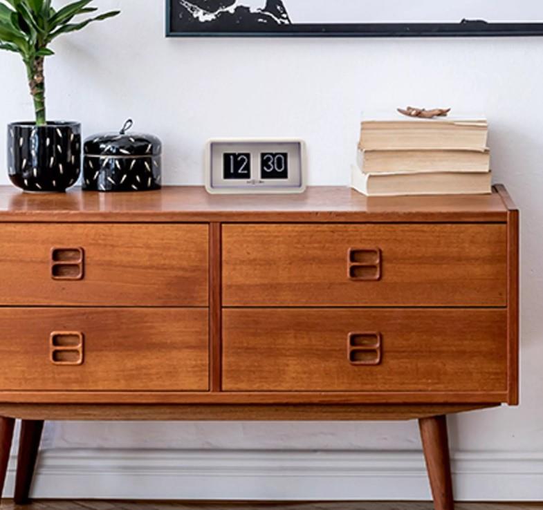 Widdop Nextime "Flip Clock" Table/Wall Clock Black & White