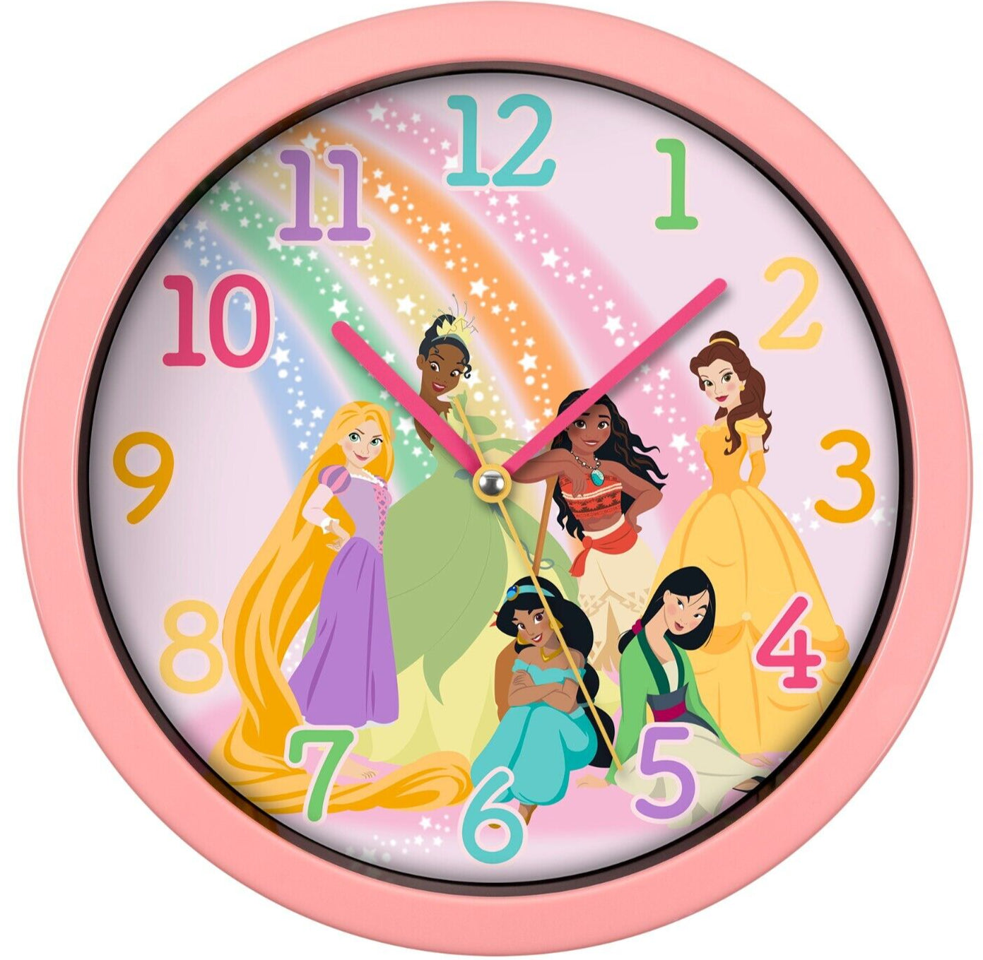 Disney Childrens princess Pink Wall Clock PN3089
