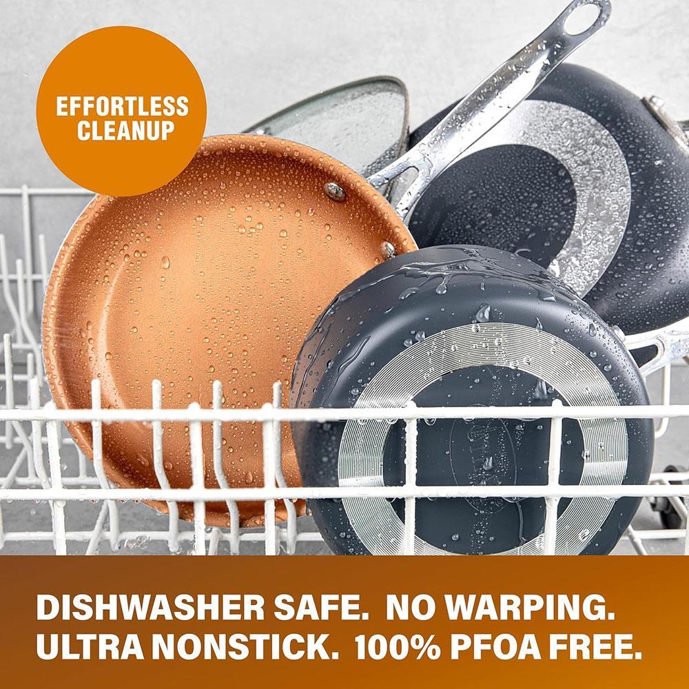 Gotham Steel Diamond 8.5/9.5 Inch Fry Pan Twin Pack - Copper