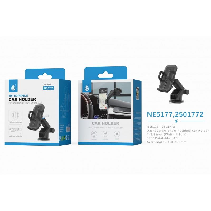 MTK Universal Rotating Dash & Window Support for Mobiles 4.0-6.5, 360, Black