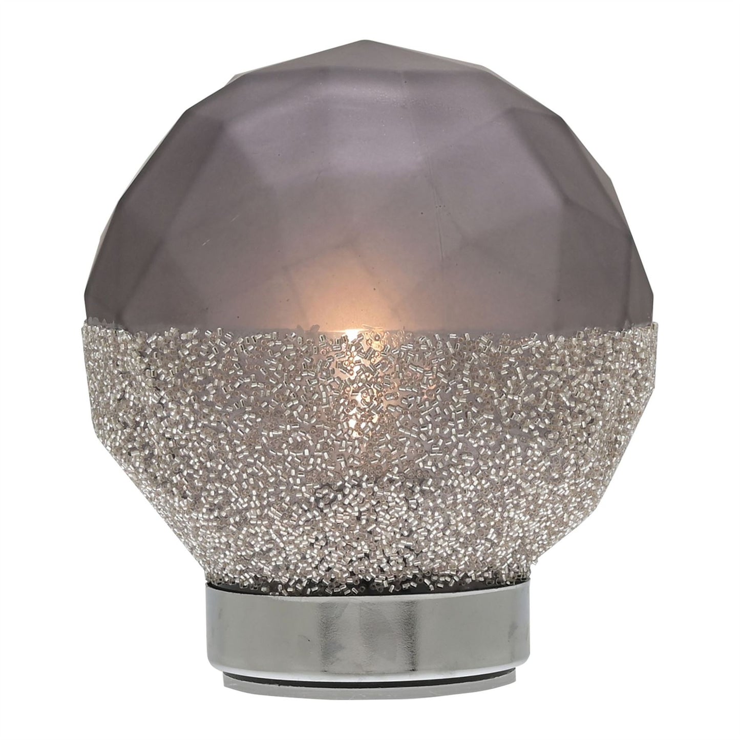 Hestia Cool Grey Glass LED Light 20cm