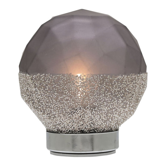 Hestia Cool Grey Glass LED Light 20cm