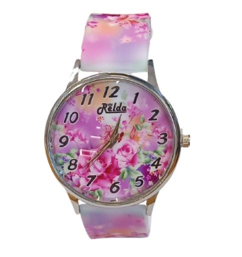 Relda Ladies Analogue Silicone Strap Watch RELLDS Available Multiple Colour