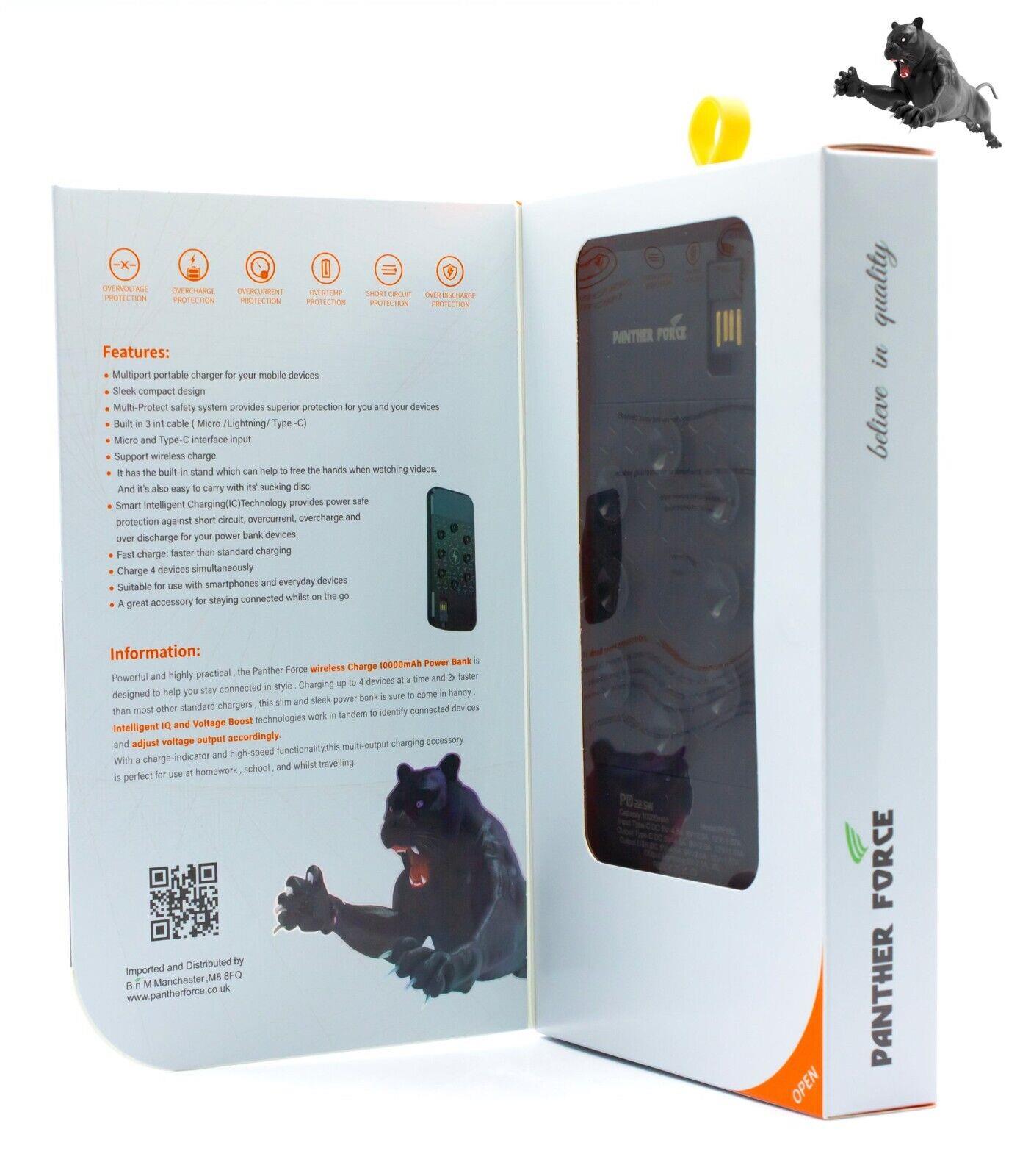 Panther Force 5 in 1 Wireless Charging 10000mah Power Bank