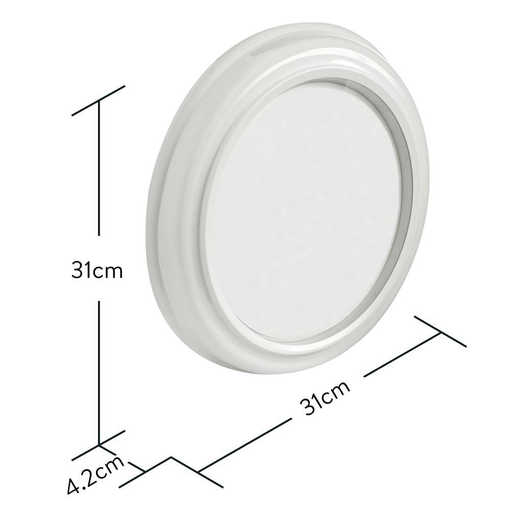 Brushed Chrome Metal Cased Wall Clock with Marble Effect Dial - 31cm