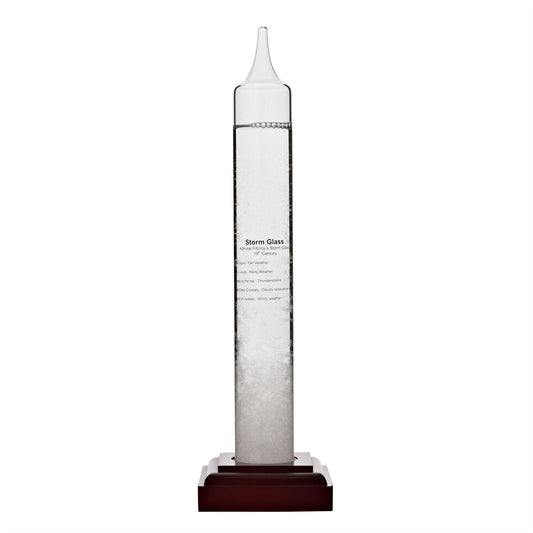 Wm. Widdop Storm Glass with Wooden Base - 29cm