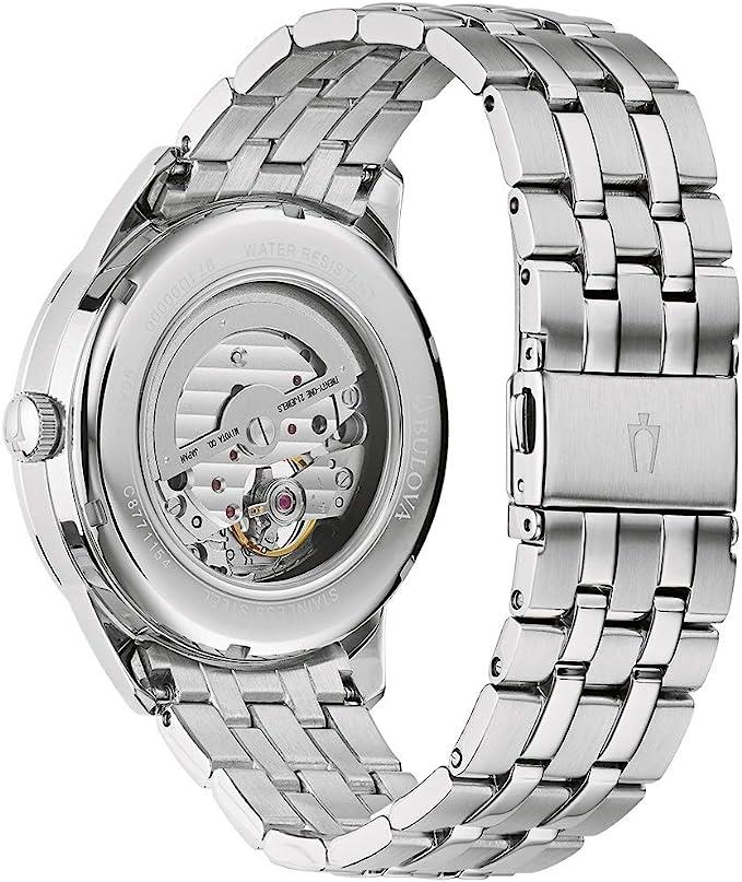 Bulova Mens Classic Silver Dial Bracelet Watch 96A243