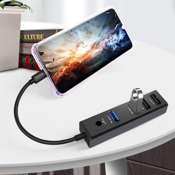 WYEFLOW 4-1 Hub USB-C to 4 USB-A Ports, USB 3.0 and 2.0