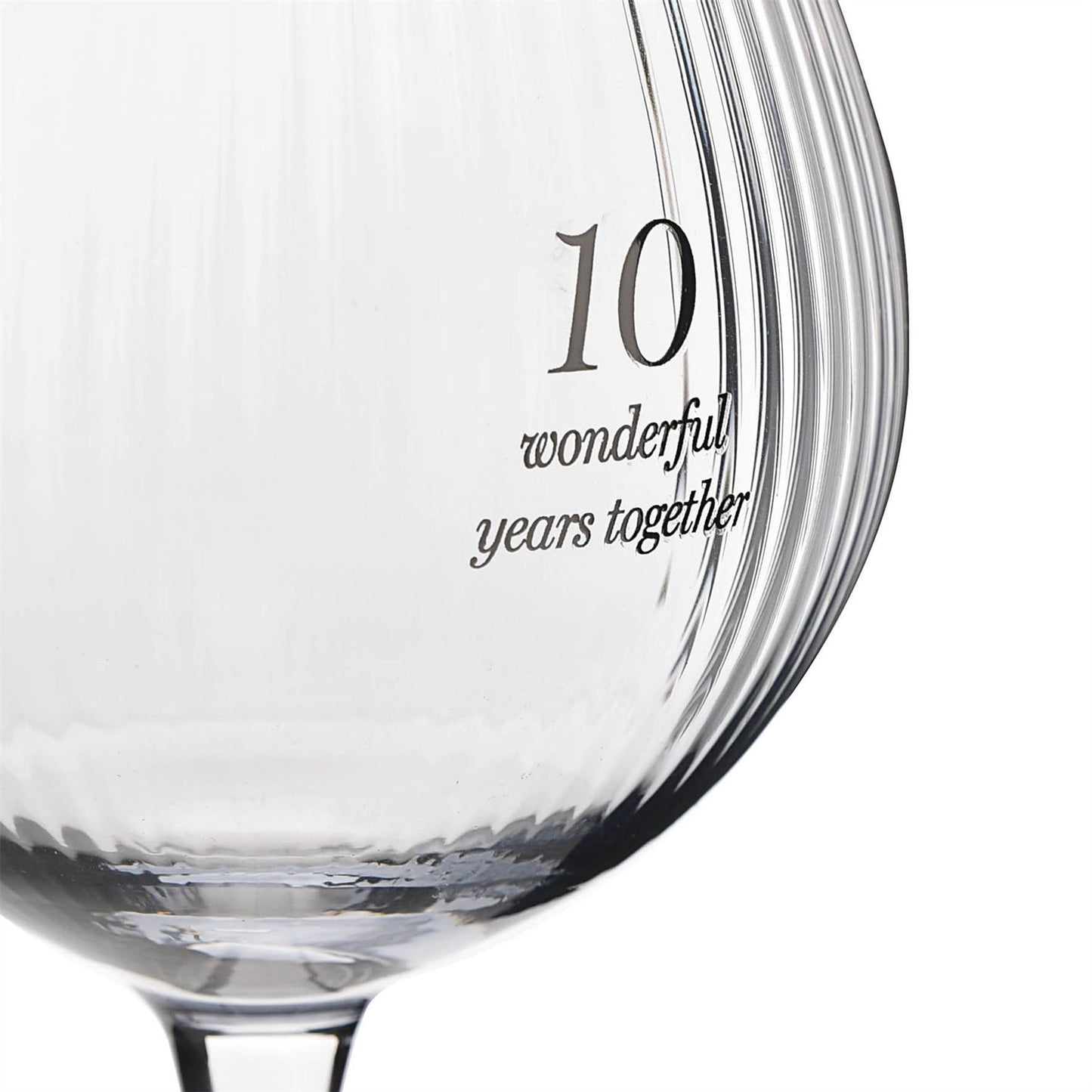 Amore Set of 2 Gin Glasses - 10th Anniversary