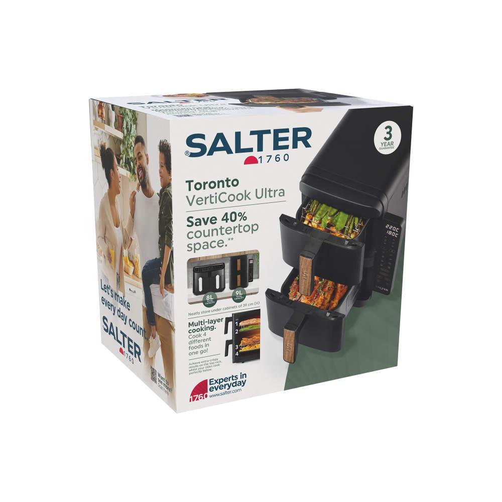 Salter Toronto Verticook Ultra  9L Air Fryer 2400w- Black