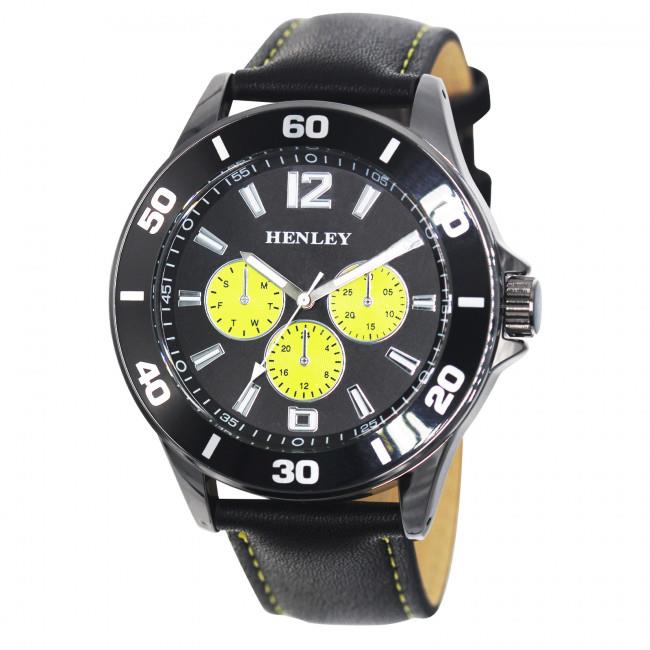 Henley Mens Sports Coloured Stitch Multi Eye Watch H03014 Available Multiple Colour