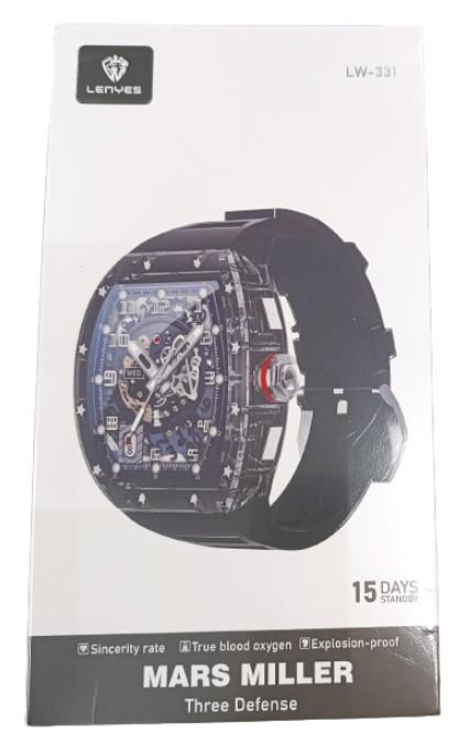 Lenyes LW-331 Mars Miller Digital Smart watch Black Rubber strap