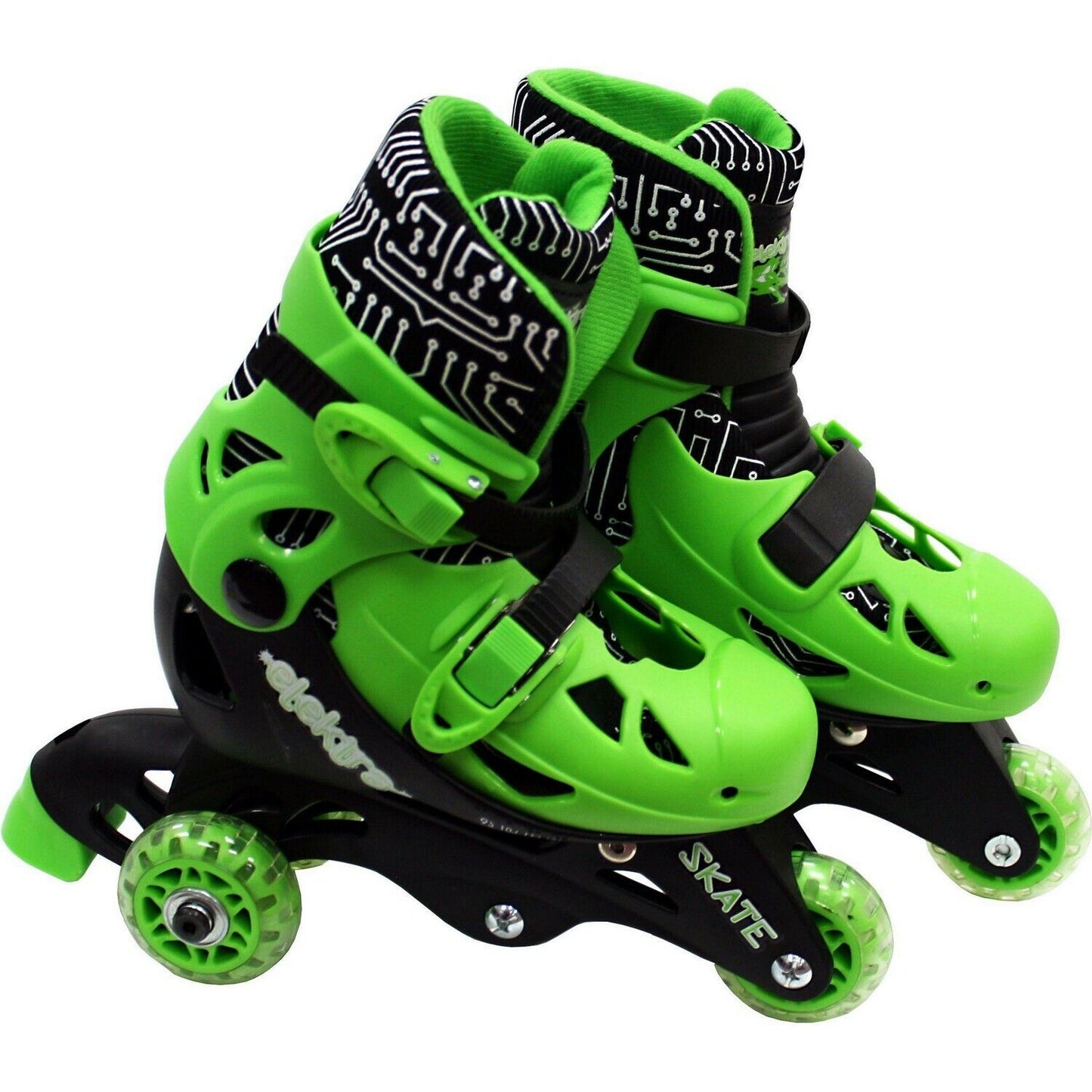 Elektra Tri Line Adjustable rolling skates Boots Green 9J-12J