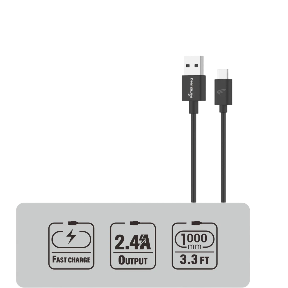 Panther Force USB - C 2.4A Fast Charging Cable