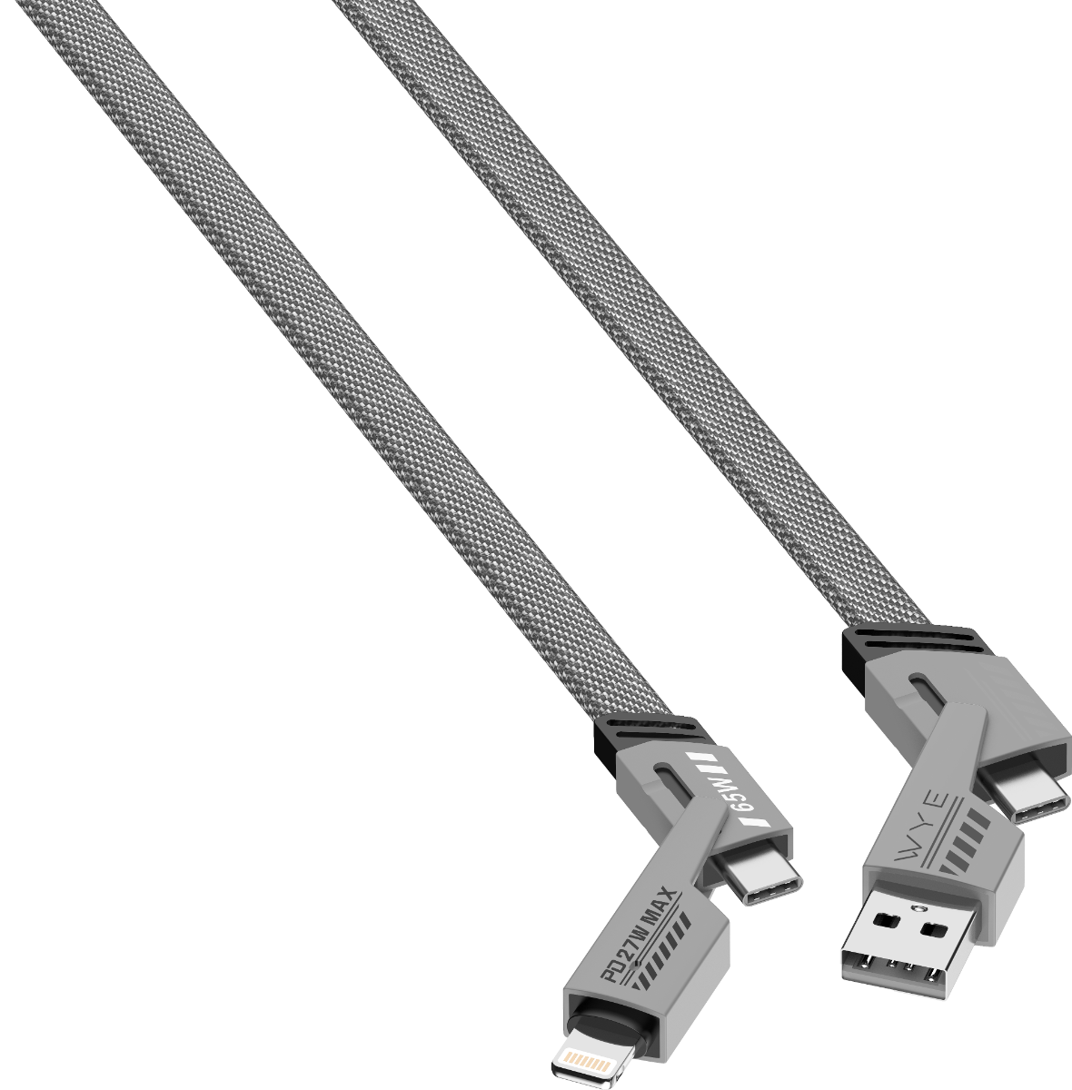 WYEFLOW 4-IN-1 AAdaptable Fast Charging & Data Cable 1.2M