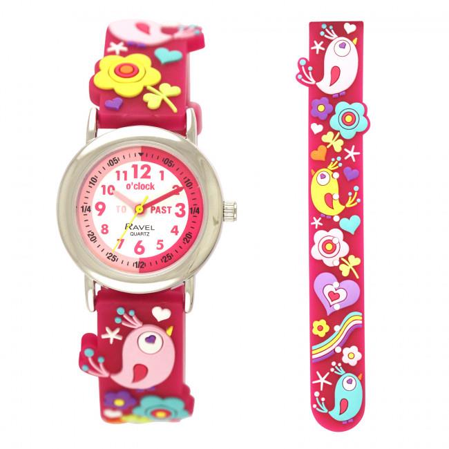 Ravel Children Girls & Boys 3D Cartoon Time Teacher Watch Available Multicolour & Design Strap R1513