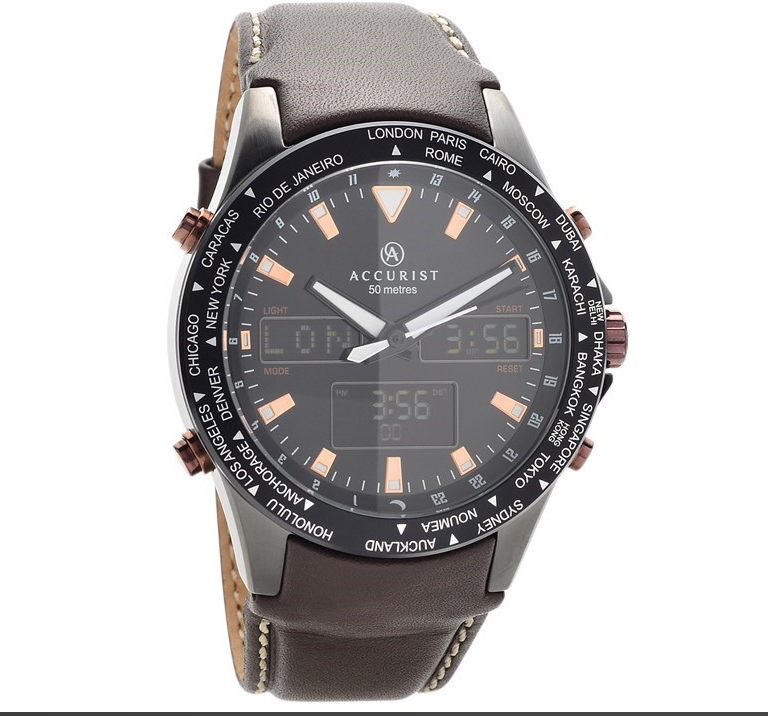 Accurist Chronograph Watch Accurist World Time Accurist Mens Mens