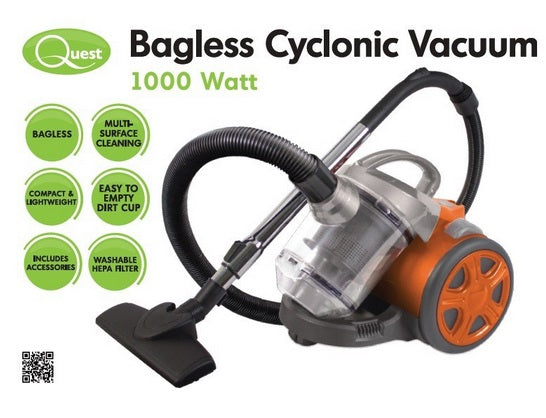 Quest Bagless Cyclonic Vacuum 1000W 41720