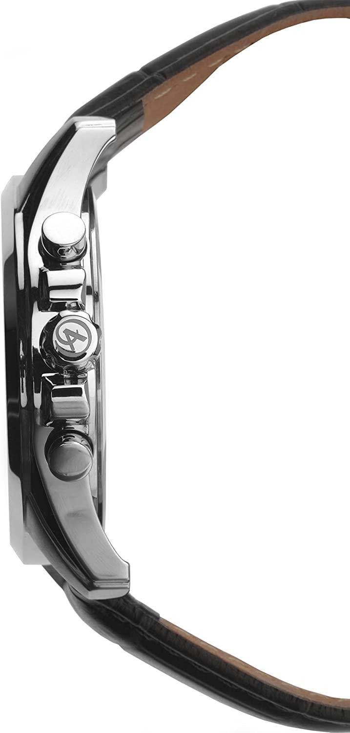 Accurist Mens Sports Chronograph Watch 50m Leather Strap, Stainless Steel 7199
