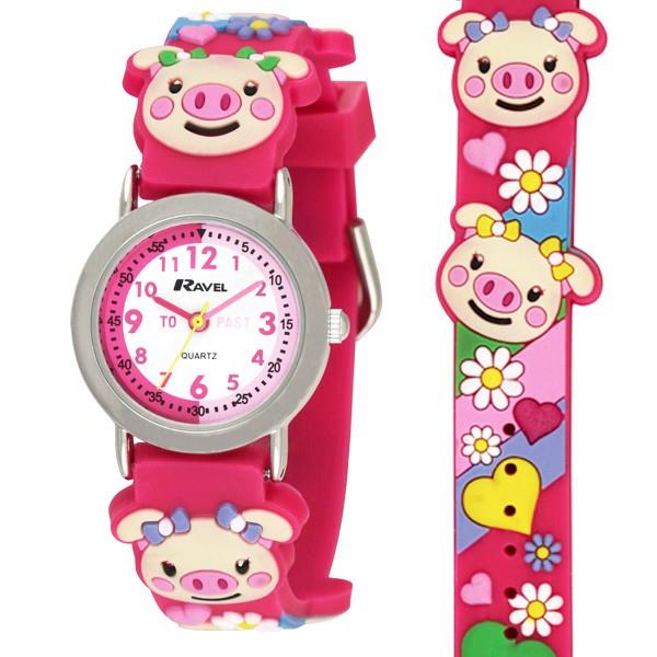 Ravel Children Girls & Boys 3D Cartoon Time Teacher Watch Available Multicolour & Design Strap R1513