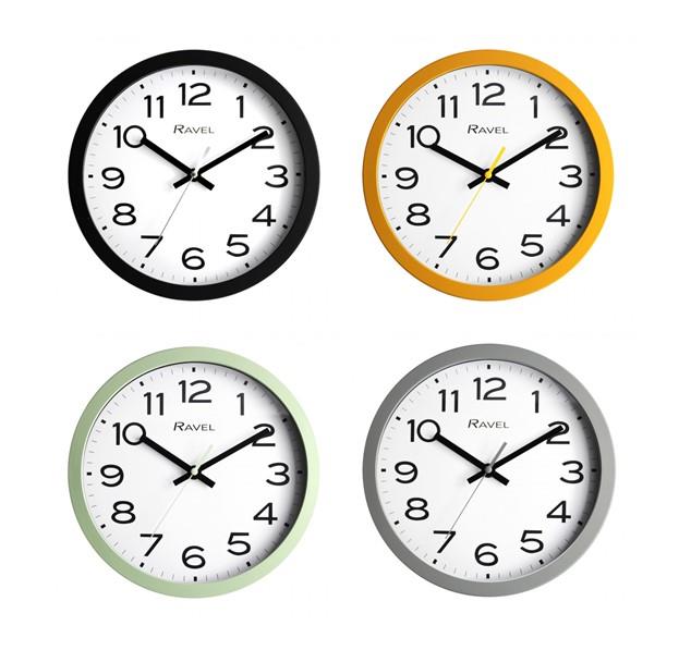 Ravel 25cm White Dial Wall Clock R.WC.25 Available Multiple Colour