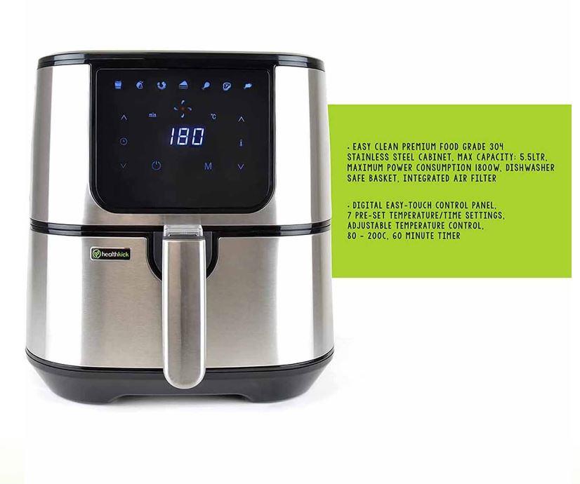 Healthkick Family Size Air Fryer (5.5L)