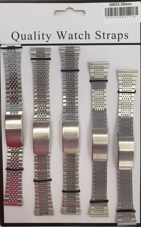 Watch Straps Metal Bracelet Chrome 20mm