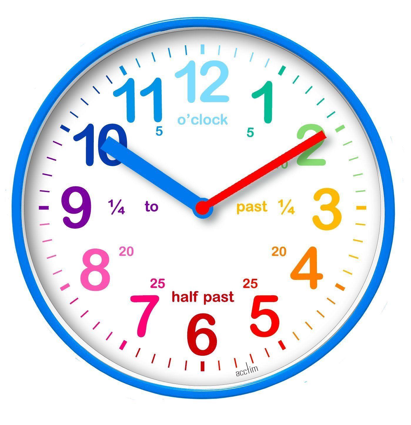 Acctim Wickford Childrens Wall Clock in Pink/White/Red/Blue