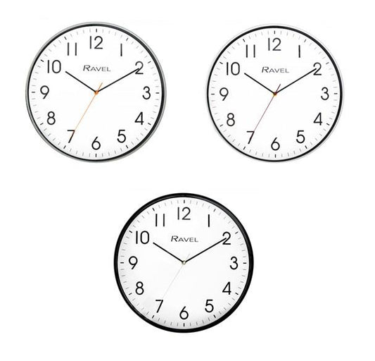 Ravel 40cm White Dial Wall Clock R.WC.40 Available Multiple Colour
