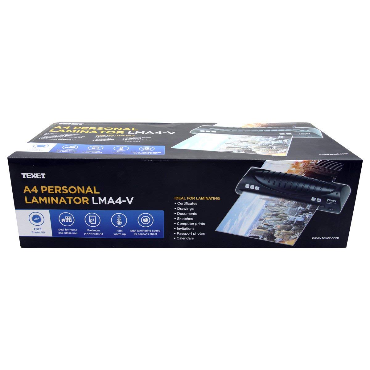Texet A4 Paper Size Laminator with Free starter kit