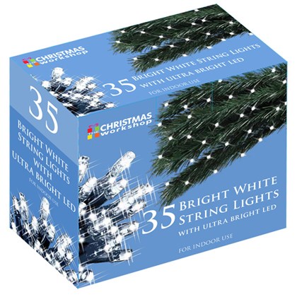 35 White LED String Lights