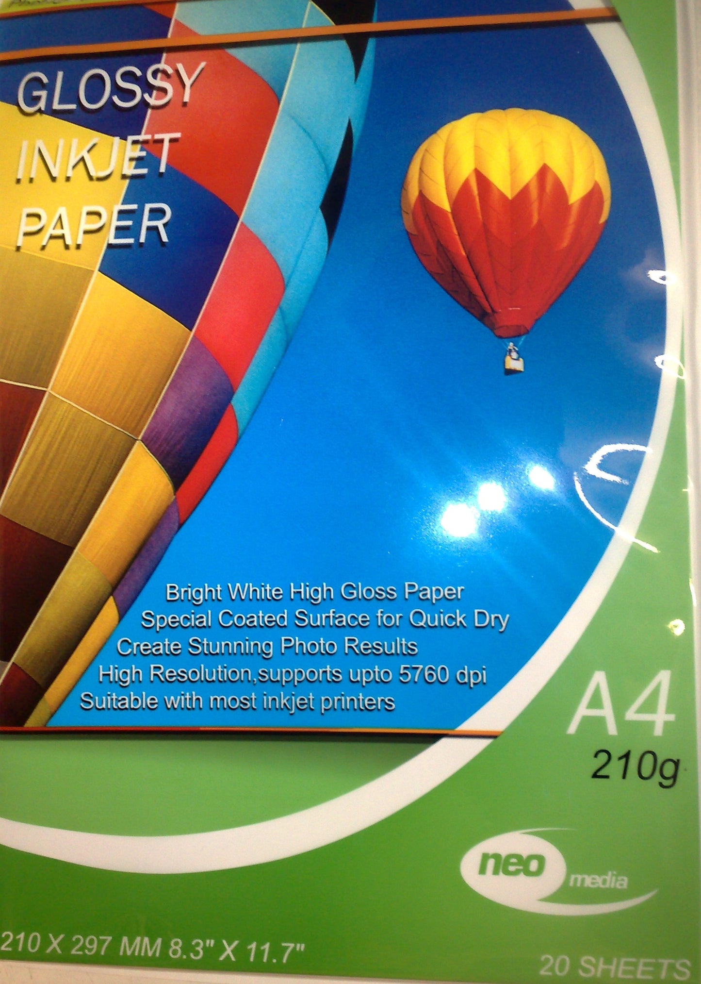 210g Gloss Inkjet Photo Paper - 25 Sheets
