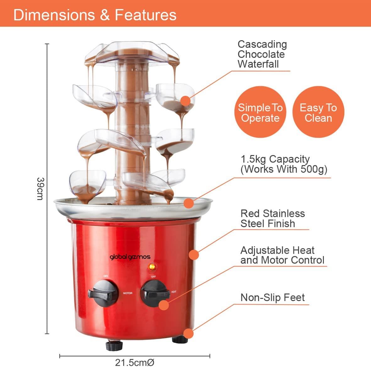 Global Gizmos Cascading Chocolate Fountain- 50999