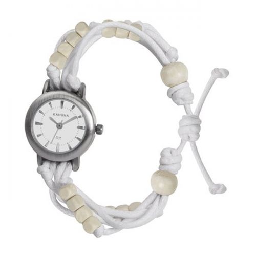 Kahuna Ladies White dial with Fabric Strap Friendship Watch KLF-0001L
