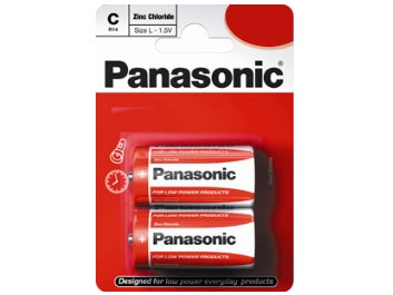 Panasonic C Size Zinc Carbon Batteries CR14