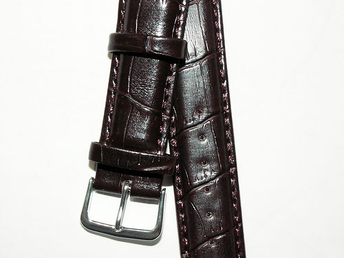 Watch Dark Brown Strap 22mm for leather strap watches 507S
