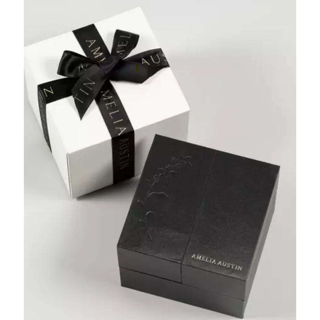 Amelia Austin Ladies Bumble Bee Rose Gold Stainless Steel Bracelet Green Stone Set Etched Dial Watch AA4010