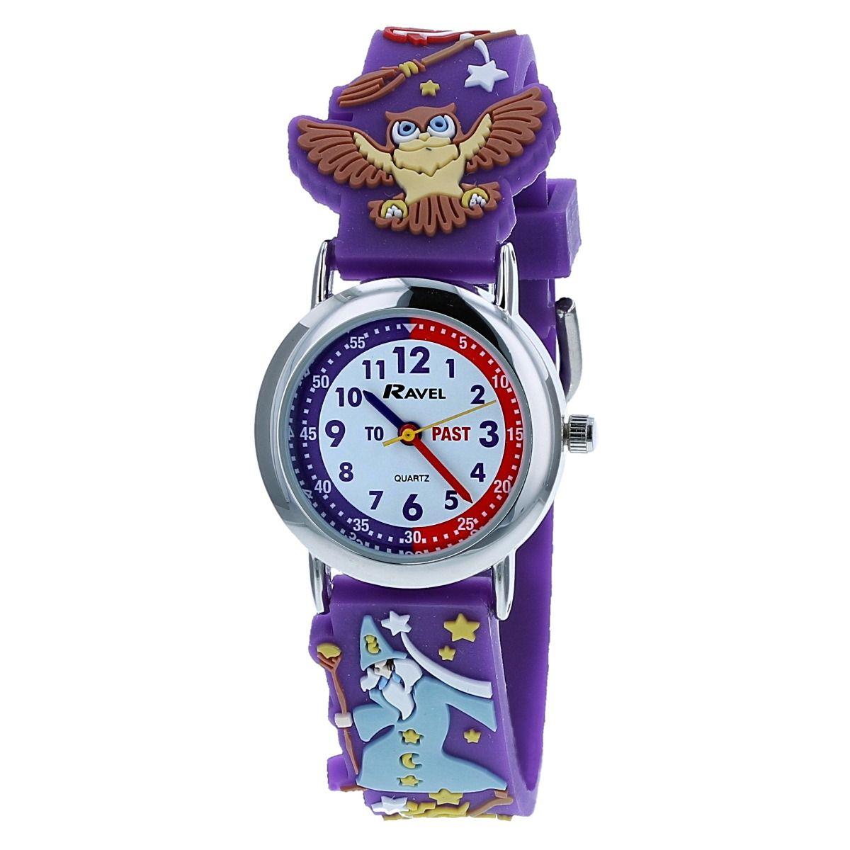 Ravel Children Girls & Boys 3D Cartoon Time Teacher Watch Available Multicolour & Design Strap R1513