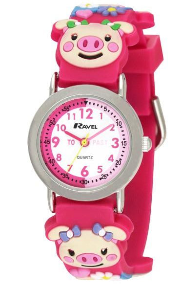 Ravel Children Girls & Boys 3D Cartoon Time Teacher Watch Available Multicolour & Design Strap R1513