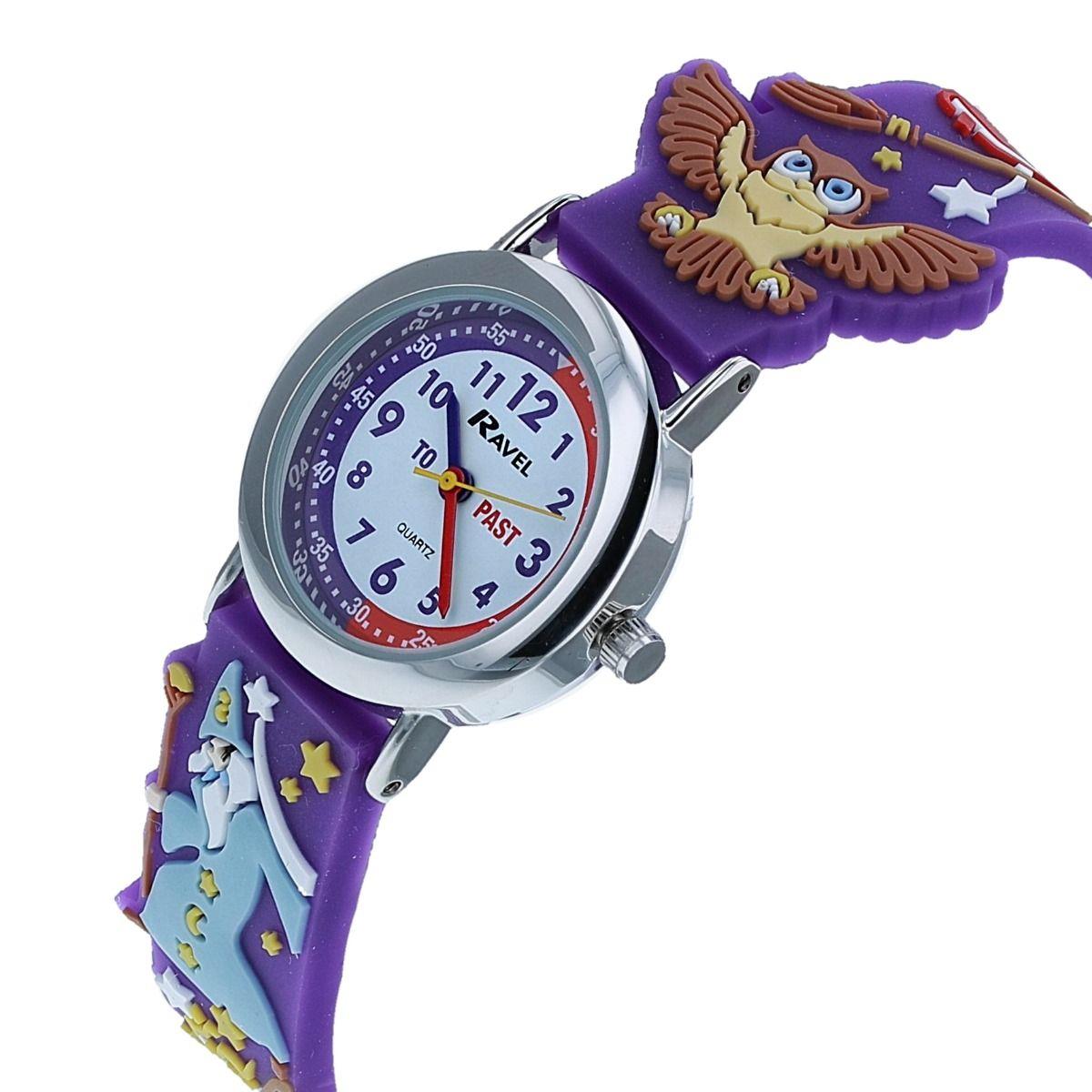 Ravel Children Girls & Boys 3D Cartoon Time Teacher Watch Available Multicolour & Design Strap R1513